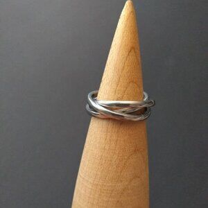 Three Strands Elegant Ring Antique Vintage jewelry girl woman fashion statement